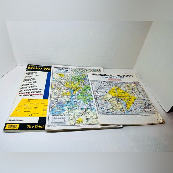 THE ORIGINAL STREET MAP BOOKS (VINTAGE) - WASHINGTON, DC/PRINCE GEORGE’S COUNTY - Picture 2 of 14